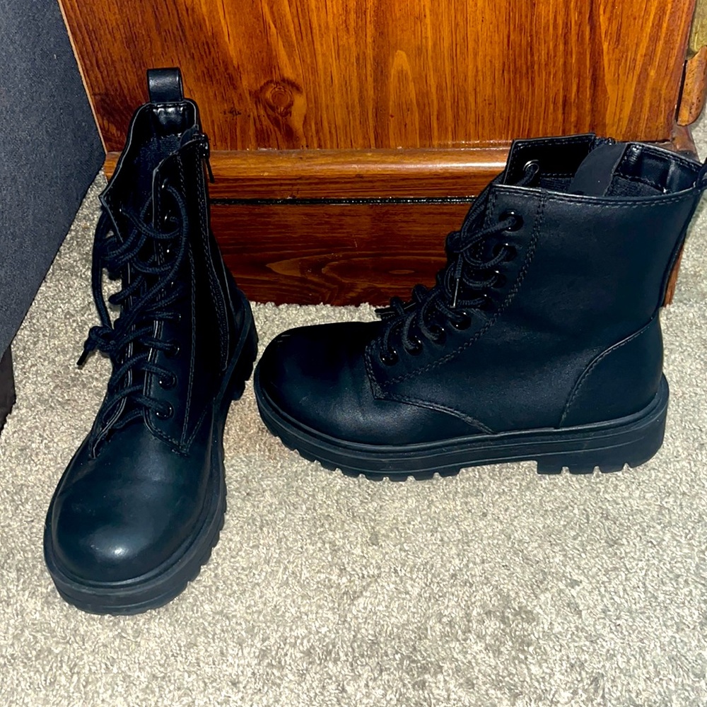 All Black Combat Boots